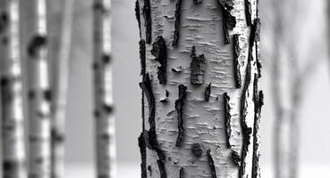 Black and white photograph of a tree trunk photo