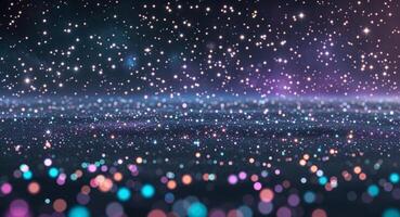 Expansive Universe with Countless Stars and Colorful Bits photo