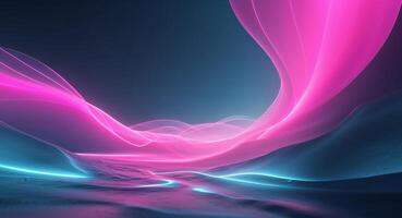 A pink and blue abstract background with a wave photo