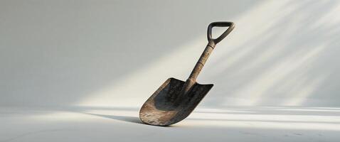 there is a shovel that is laying on the ground. photo