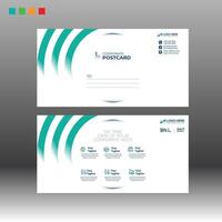 Cyan colored Postcard Design for any best use vector
