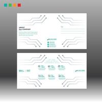 Postcard Design with backside vector
