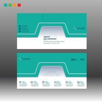 Postcard Design with cyan and more color vector