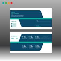 Cyan colored Postcard Design vector