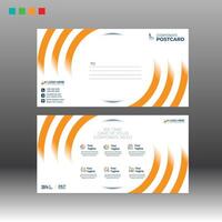 Orange colored Postcard Design for any best use vector