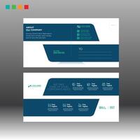 Postcard Design with blue color vector