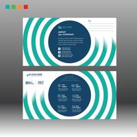 Postcard Design with blue and more color vector