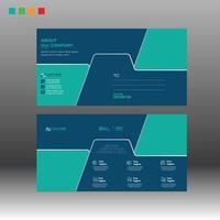 Postcard Design with front and backside vector