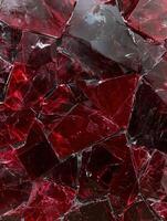 Abstract red glass shards background photo
