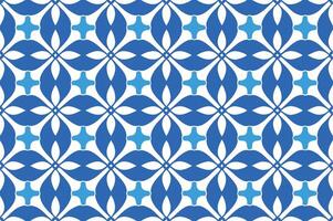 Geometric abstract floral pattern blue color shape illustration. vector
