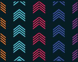 Set of arrow shaped bullet point with different colorful illustration. vector