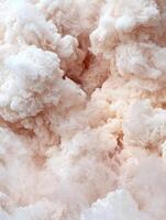 Abstract cloudscape background with fluffy white clouds photo