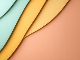 Abstract background with curved paper layers in pastel colors photo