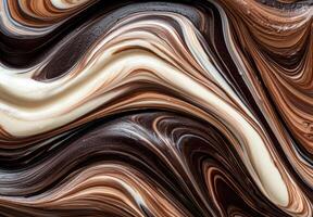 Swirls of chocolate, a decadent dessert background photo