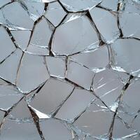 A shattered mirror with many fragments photo