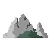 Mountain landscape illustration, collection of mountains in flat design style vector