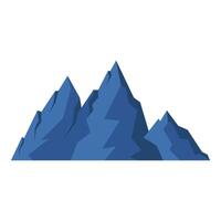 Mountain landscape illustration, collection of mountains in flat design style. vector