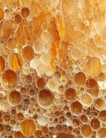 Abstract amber bubbles background photo