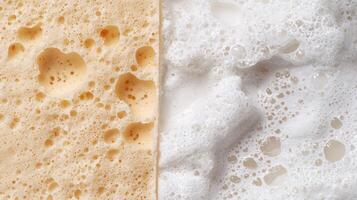 Close up of tan and white foam texture photo