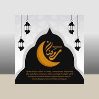 Ramadan social media template vector