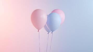Pastel Balloons on a Gradient Background Create a Dreamy and Whimsical Atmosphere photo