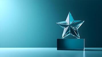 Shining Star Award, symbolizing excellence and achievement on a clean background photo