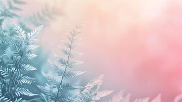 Dreamy Ferns, A Soft Pastel Botanical Composition for Serene Designs and Applications photo