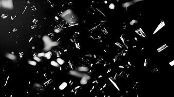 Abstract shattered glass background in black and white creating a dramatic effect photo