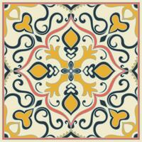 Geometric Square Border Vibrant Abstract Pattern for Textiles and Decor vector