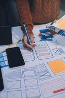 A person working on a website design photo