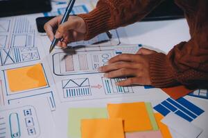 A person is working on a design project photo
