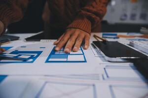 A person is working on a design project photo