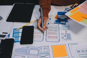 A person is working on a website design photo