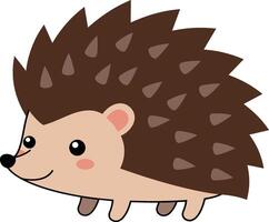 Cute cartoon hedgehog character in a minimal style featuring soft colors and simple shapes illustration vector