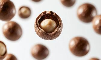 A close up of a nut with the shell removed photo