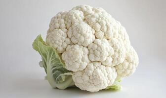 a large head of cauliflower on a white background photo