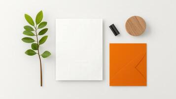 A white piece of paper with a leaf on it photo