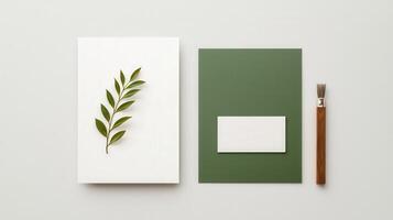 A leaf is on a white background photo