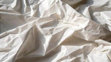 Abstract White Paper Texture, Soft Creases, Subtle Shadows, Artistic Background, Crumpled Effect, Design Element, Delicate Lighting, High Resolution photo