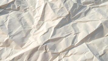 Abstract Crumpled White Paper Texture Background with Creases and Subtle Shadows for Design Projects photo