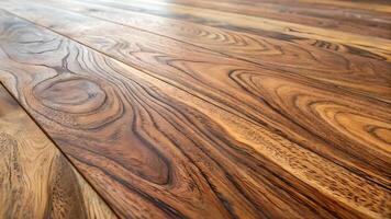 Rich Wood Grain Texture Natural Patterns and Warm Tones on Polished Surface photo