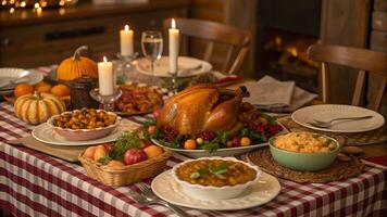 Warm Rustic Thanksgiving Feast photo