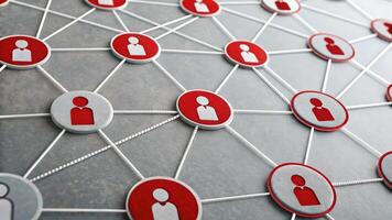 Networked Teamwork Abstract Representation photo