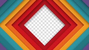 Funky 1970s 1980s 1960s design with rhombus elements and vibrant retro colors. Futuristic retro style background, great for creative projects. vector
