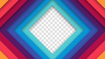 Abstract funky 1970s 1980s 1960s background with rhombus elements and retro colors. Realistic design in futuristic retro style on a clean background. vector