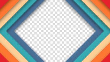 Rhombus elements and retro colors in a funky 1970s 1980s 1960s inspired abstract design. Futuristic retro style background, ideal for creative themes. vector
