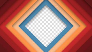Abstract design with rhombus elements and 1970s 1980s 1960s retro colors. Futuristic retro style background, great for vintage projects. vector
