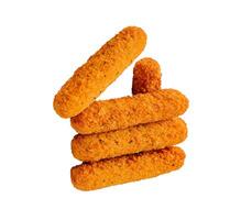 Crispy golden snack sticks arranged creatively for enjoyment photo