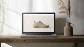 The website design for a shoe store photo