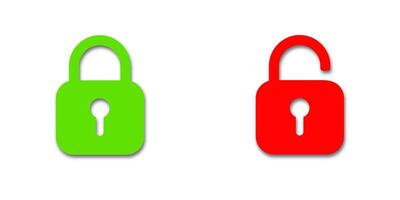 Set of padlock icons with open and closed lock symbols. Safety signs, great for digital, app, or security-related projects. vector
